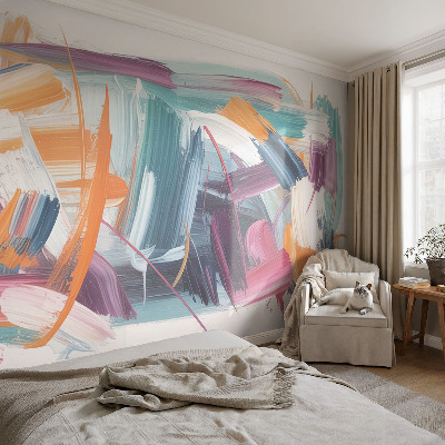 Mural decorativo con diseño de golpes enérgicos
