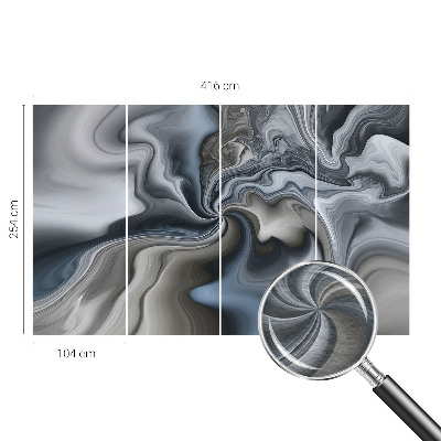 Mural de pared con estampado hermoso con nubes arremolinadas