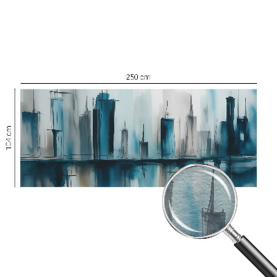 Papel mural texturado decorativo con diseño de paisajes urbanos