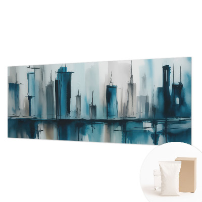 Papel mural texturado decorativo con diseño de paisajes urbanos