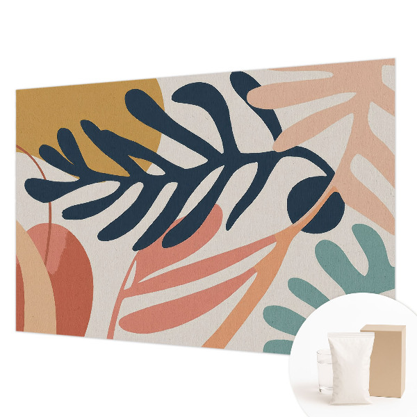 Mural de pared con estampado hermoso con patrones de hojas