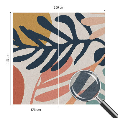 Mural de pared con estampado hermoso con patrones de hojas