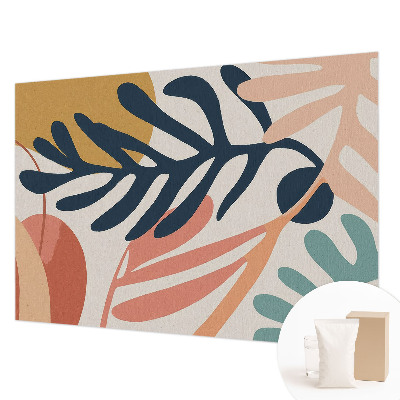 Mural de pared con estampado hermoso con patrones de hojas