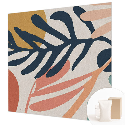 Mural de pared con estampado hermoso con patrones de hojas