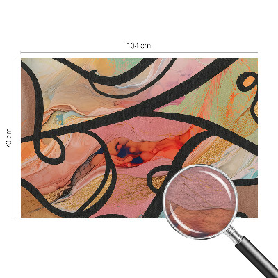 Fotomural decorativo para cabecero de cama con un diseño de movimiento colorido
