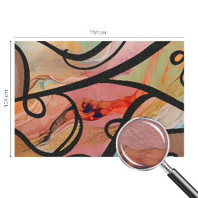 Fotomural decorativo para cabecero de cama con un diseño de movimiento colorido