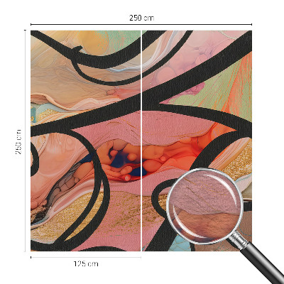 Fotomural decorativo para cabecero de cama con un diseño de movimiento colorido