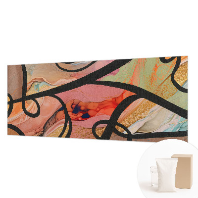 Fotomural decorativo para cabecero de cama con un diseño de movimiento colorido