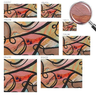 Fotomural decorativo para cabecero de cama con un diseño de movimiento colorido