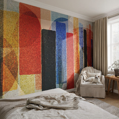 Papel mural con patrón decorativo con formas geométricas