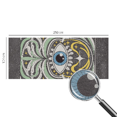 Papel mural con patrón decorativo con motivo de ojo simétrico
