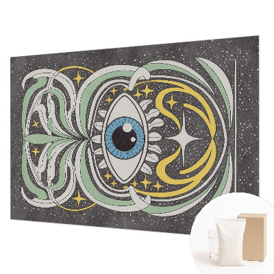 Papel mural con patrón decorativo con motivo de ojo simétrico