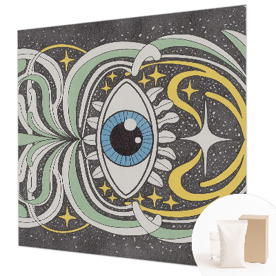 Papel mural con patrón decorativo con motivo de ojo simétrico