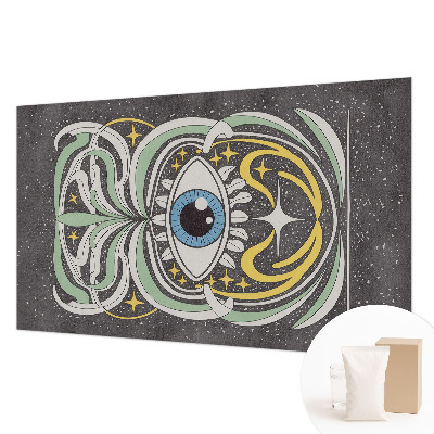 Papel mural con patrón decorativo con motivo de ojo simétrico