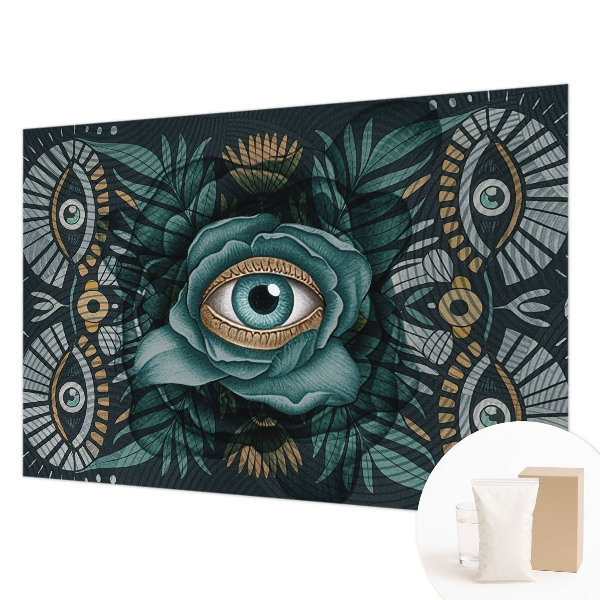 Mural de pared con estampado hermoso con motivo de ojo de flor