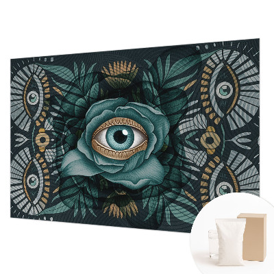 Mural de pared con estampado hermoso con motivo de ojo de flor