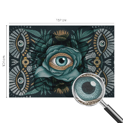 Mural de pared con estampado hermoso con motivo de ojo de flor