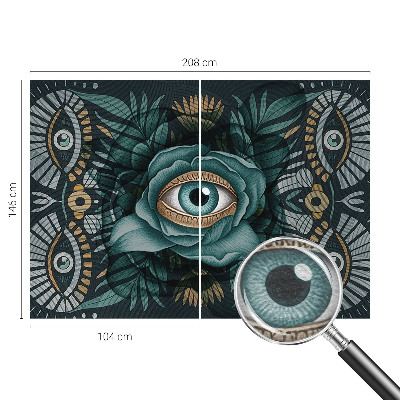 Mural de pared con estampado hermoso con motivo de ojo de flor