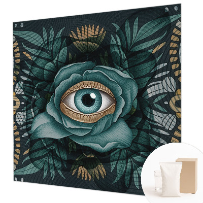 Mural de pared con estampado hermoso con motivo de ojo de flor
