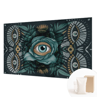 Mural de pared con estampado hermoso con motivo de ojo de flor