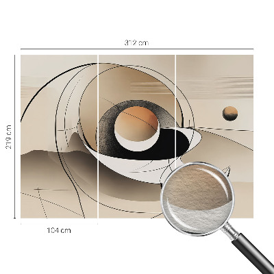 Fotomural decorativo para cabecero de cama con una abstracción armoniosa para decorar el dormitorio