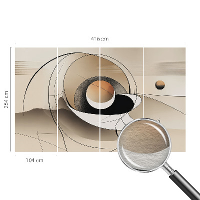 Fotomural decorativo para cabecero de cama con una abstracción armoniosa para decorar el dormitorio