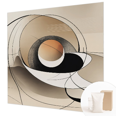 Fotomural decorativo para cabecero de cama con una abstracción armoniosa para decorar el dormitorio