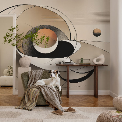 Fotomural decorativo para cabecero de cama con una abstracción armoniosa para decorar el dormitorio