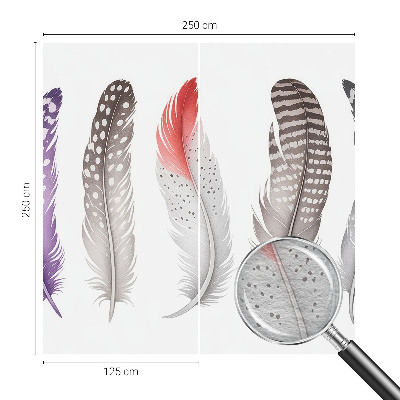 Mural decorativo con un estampado de plumas