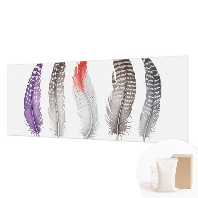 Mural decorativo con un estampado de plumas