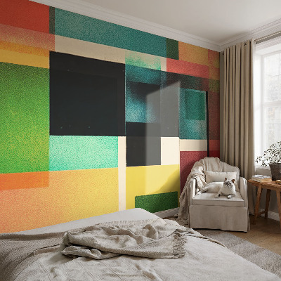 Papel mural con patrón decorativo con diseño de abstracción geométrica