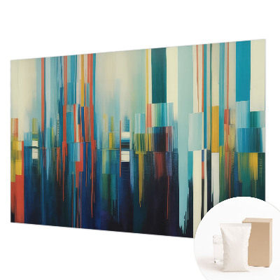 Fotomural decorativo para cabecero de cama con diseño de rayas abstractas