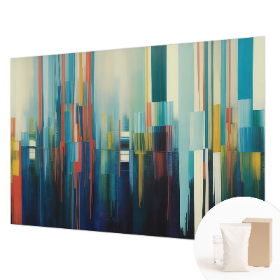 Fotomural decorativo para cabecero de cama con diseño de rayas abstractas