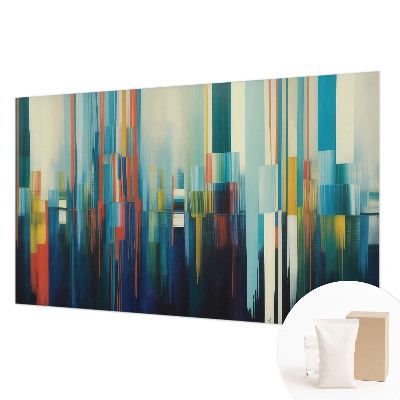 Fotomural decorativo para cabecero de cama con diseño de rayas abstractas