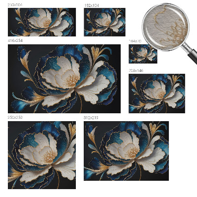 Mural decorativo con estampado floral