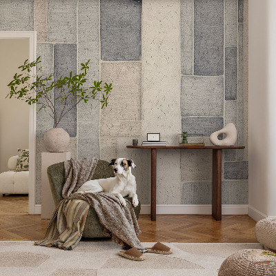 Papel mural con patrón decorativo con motivo de mosaico geométrico