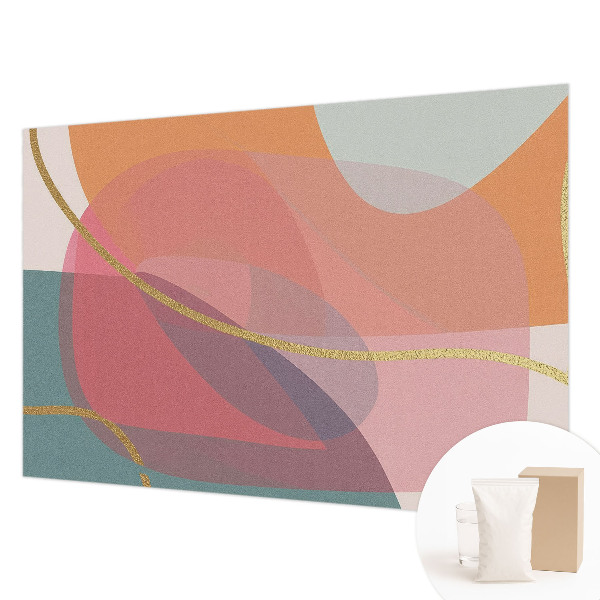 Mural de pared con estampado hermoso con formas coloridas