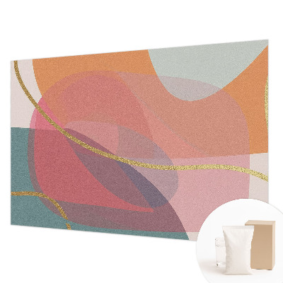 Mural de pared con estampado hermoso con formas coloridas