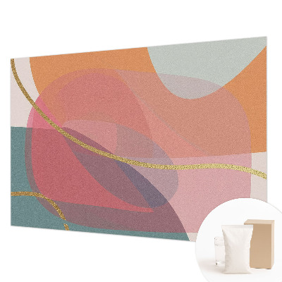 Mural de pared con estampado hermoso con formas coloridas