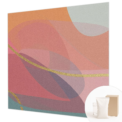Mural de pared con estampado hermoso con formas coloridas