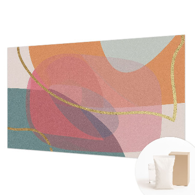 Mural de pared con estampado hermoso con formas coloridas
