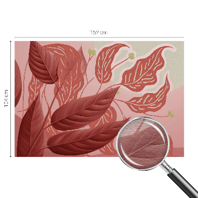 Fotomural decorativo para cabecero de cama con diseño de hojas orgánicas