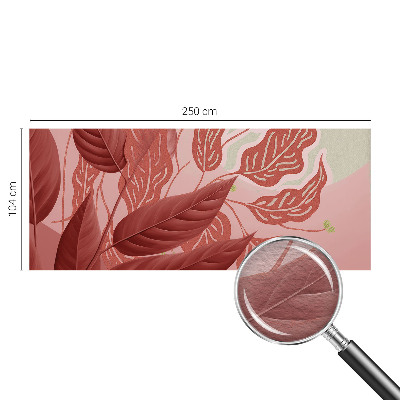 Fotomural decorativo para cabecero de cama con diseño de hojas orgánicas