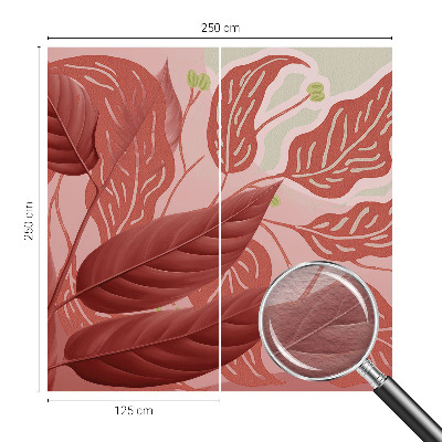 Fotomural decorativo para cabecero de cama con diseño de hojas orgánicas