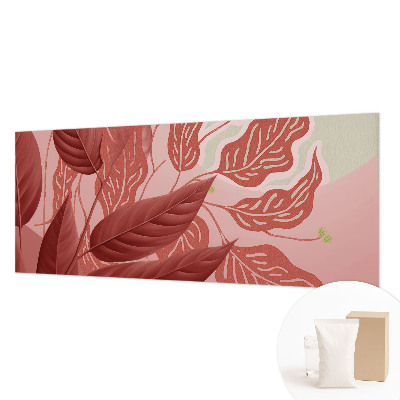 Fotomural decorativo para cabecero de cama con diseño de hojas orgánicas