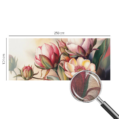 Mural de pared con estampado hermoso con un ramo de flores