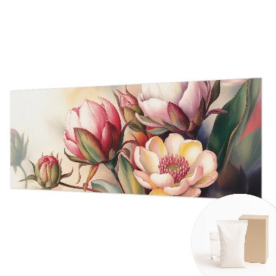 Mural de pared con estampado hermoso con un ramo de flores