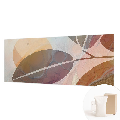 Papel mural texturado decorativo con motivo de hojas armoniosas