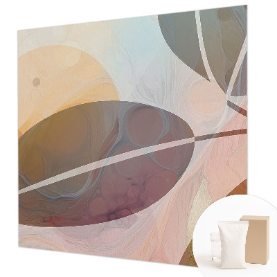 Papel mural texturado decorativo con motivo de hojas armoniosas