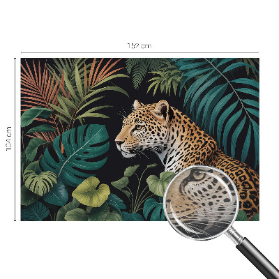 Mural de pared con estampado hermoso con motivo de leopardo exótico
